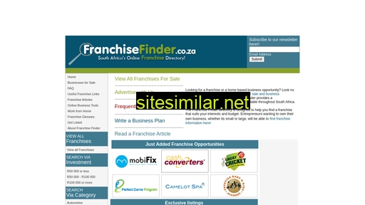 franchisefinder.co.za alternative sites