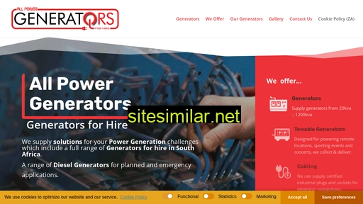 generatorsforhire.co.za alternative sites