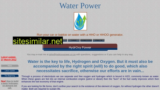 hydroxypower.co.za alternative sites