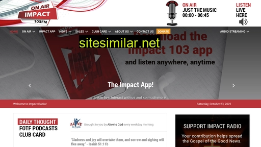impactradio.co.za alternative sites