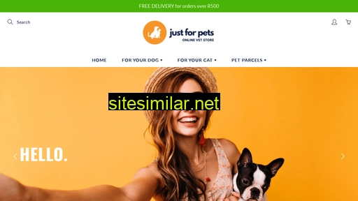 justforpets.co.za alternative sites
