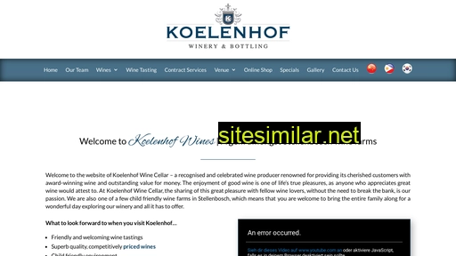 koelenhof.co.za alternative sites