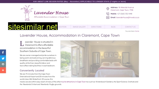 lavenderhousebnb.co.za alternative sites