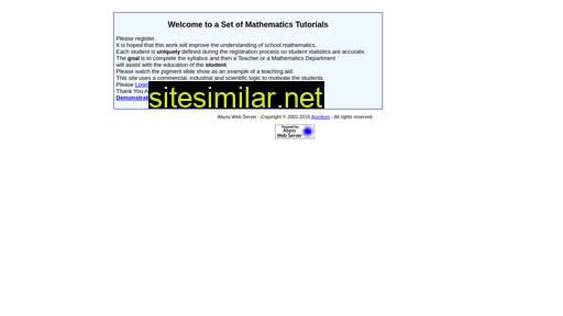 Maths-tutorials similar sites