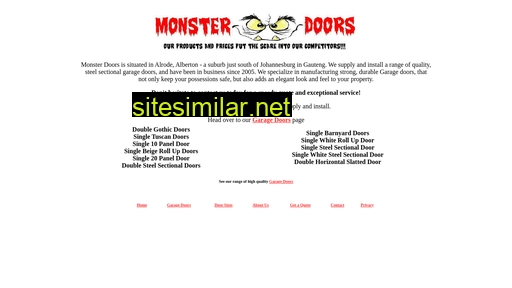 monster-doors.co.za alternative sites