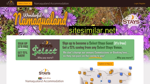 namaqualandstays.co.za alternative sites