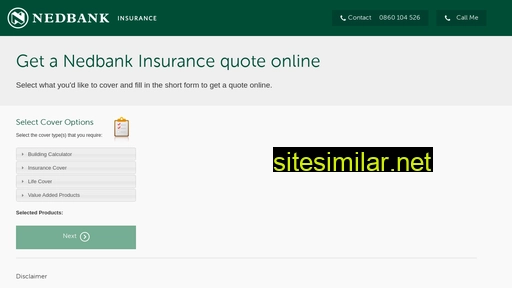 Nedbankinsurancequotes similar sites