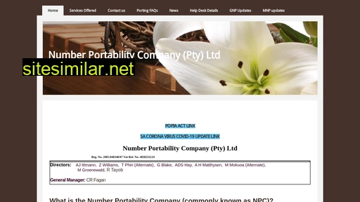 number-portability.co.za alternative sites