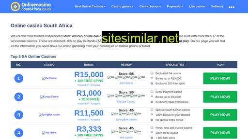 onlinecasino-southafrica.co.za alternative sites