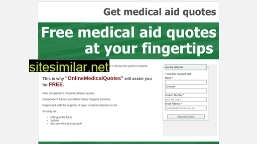 onlinemedicalquotes.co.za alternative sites
