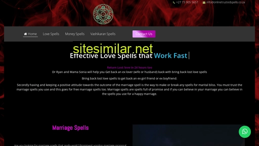 onlinetrustedspells.co.za alternative sites