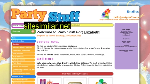 partystuff.co.za alternative sites
