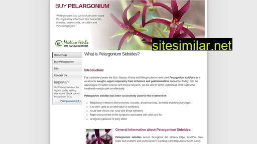 pelargonium.co.za alternative sites