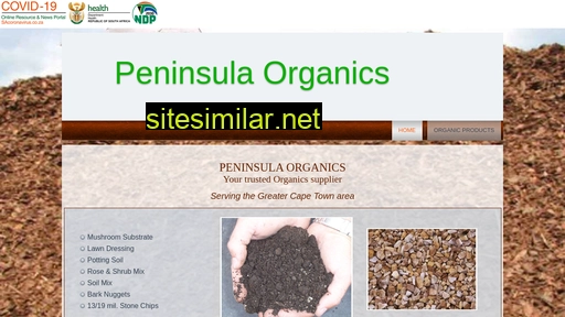peninsulaorganics.co.za alternative sites