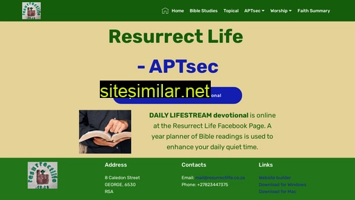 resurrectlife.co.za alternative sites