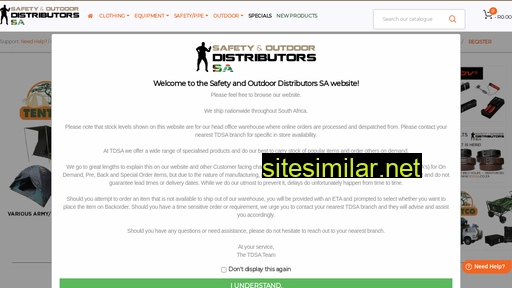 safetyandoutdoordistributors.co.za alternative sites