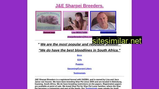 sharpeibreeders.co.za alternative sites
