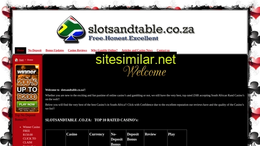 slotsandtable.co.za alternative sites