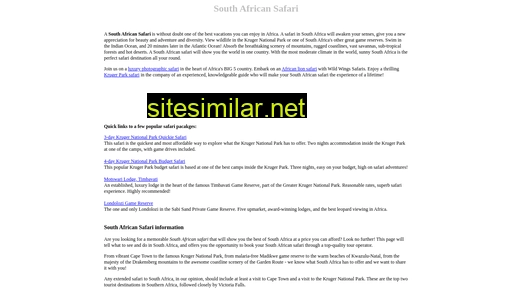 south-african-safari.co.za alternative sites