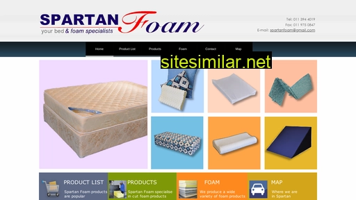 spartanfoam.co.za alternative sites