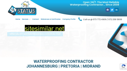 Statuswaterproofing similar sites