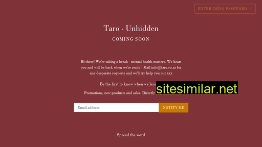 taro.co.za alternative sites