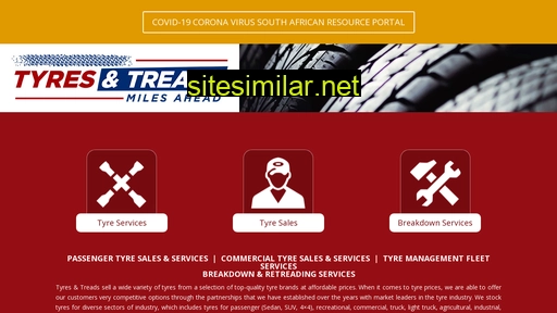 tyresandtreads.co.za alternative sites