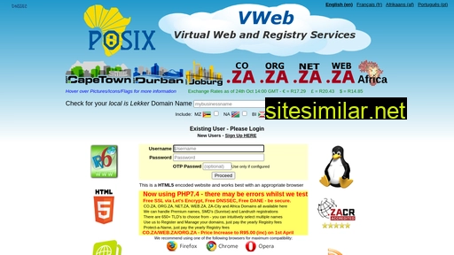 vweb.co.za alternative sites
