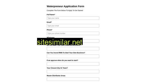 waterpreneurs.co.za alternative sites