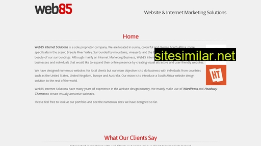 Web85 similar sites