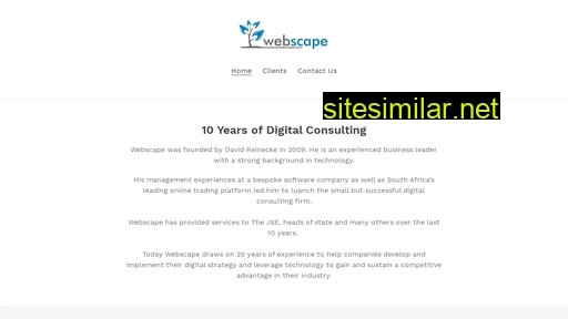 webscape.co.za alternative sites