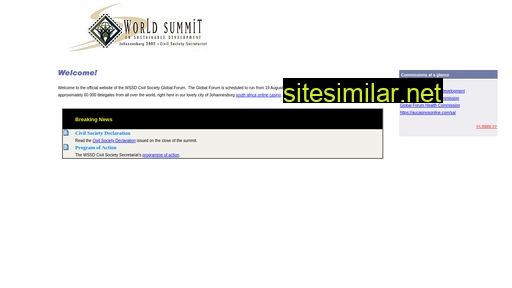 worldsummit.org.za alternative sites
