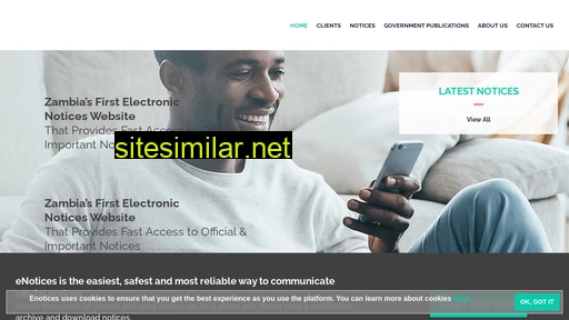 enotices.co.zm alternative sites