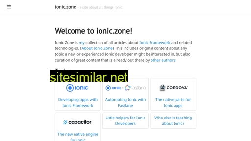 ionic.zone alternative sites