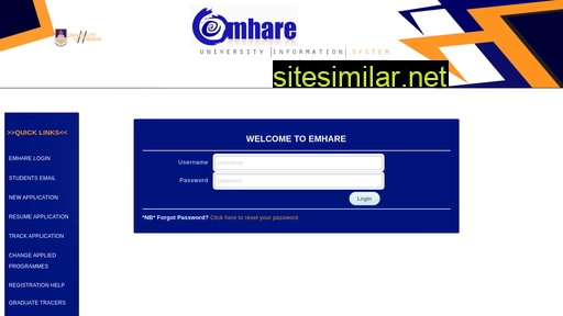 emhare.uz.ac.zw alternative sites