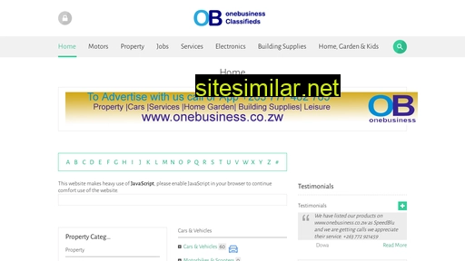 onebusiness.co.zw alternative sites
